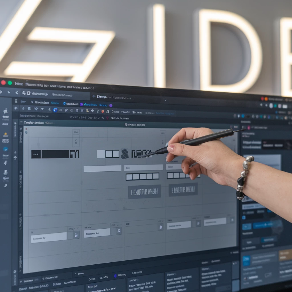 A website designer adjusting layout settings in a free website builder dashboard.